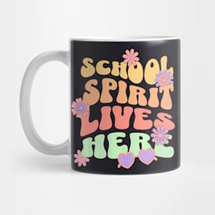 School Spirit Lives Here Cute Back To School Mug